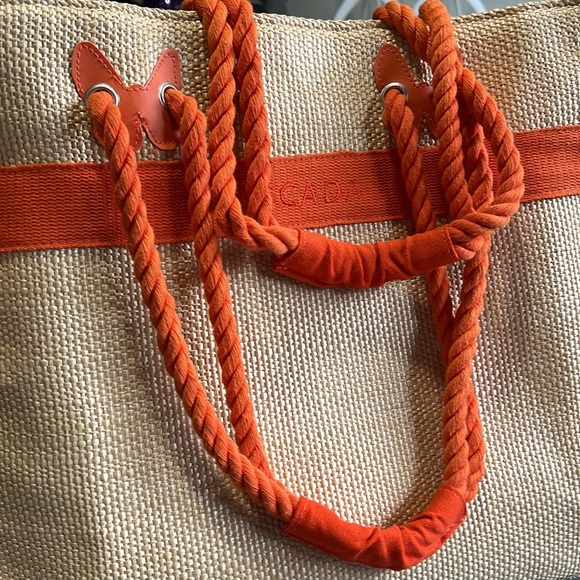 Escada Sunset Heat Straw Market Tote - Picture 15 of 17